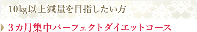 10㎏以上減量を目指したい方→3カ月集中パーフェクトダイエットコース